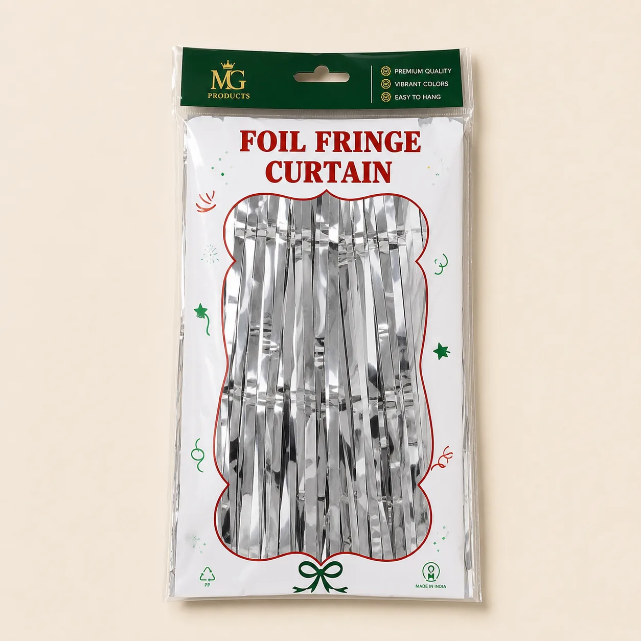 Silver Foil Fringe Curtain