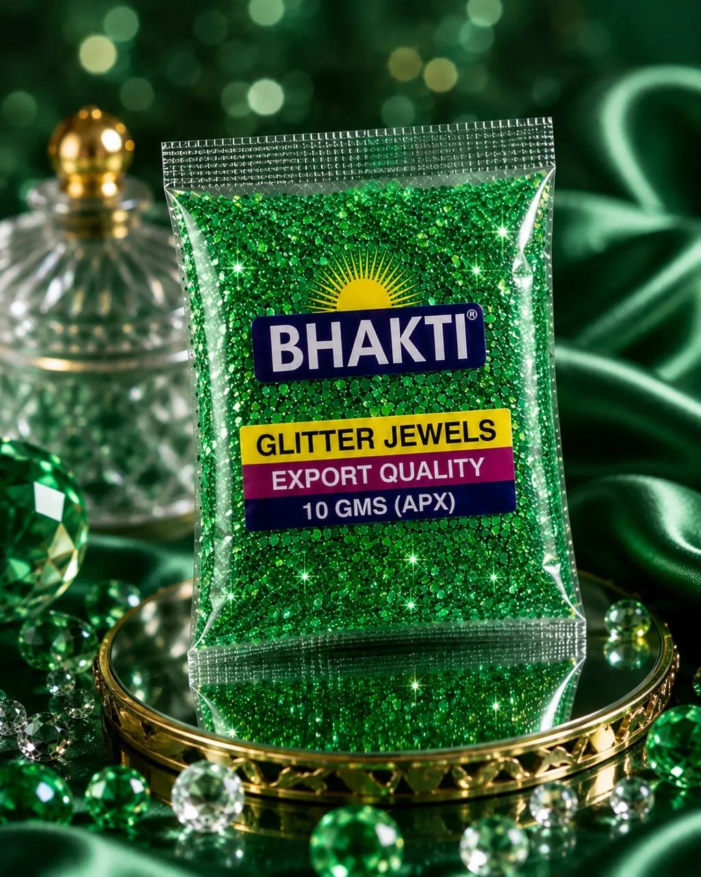 GREEN GLITTER POWDER 10G